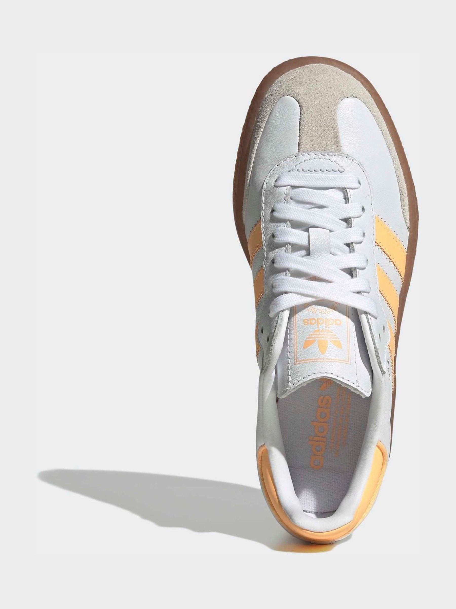 adidas Originals White/Yellow Sambae Junior Trainers