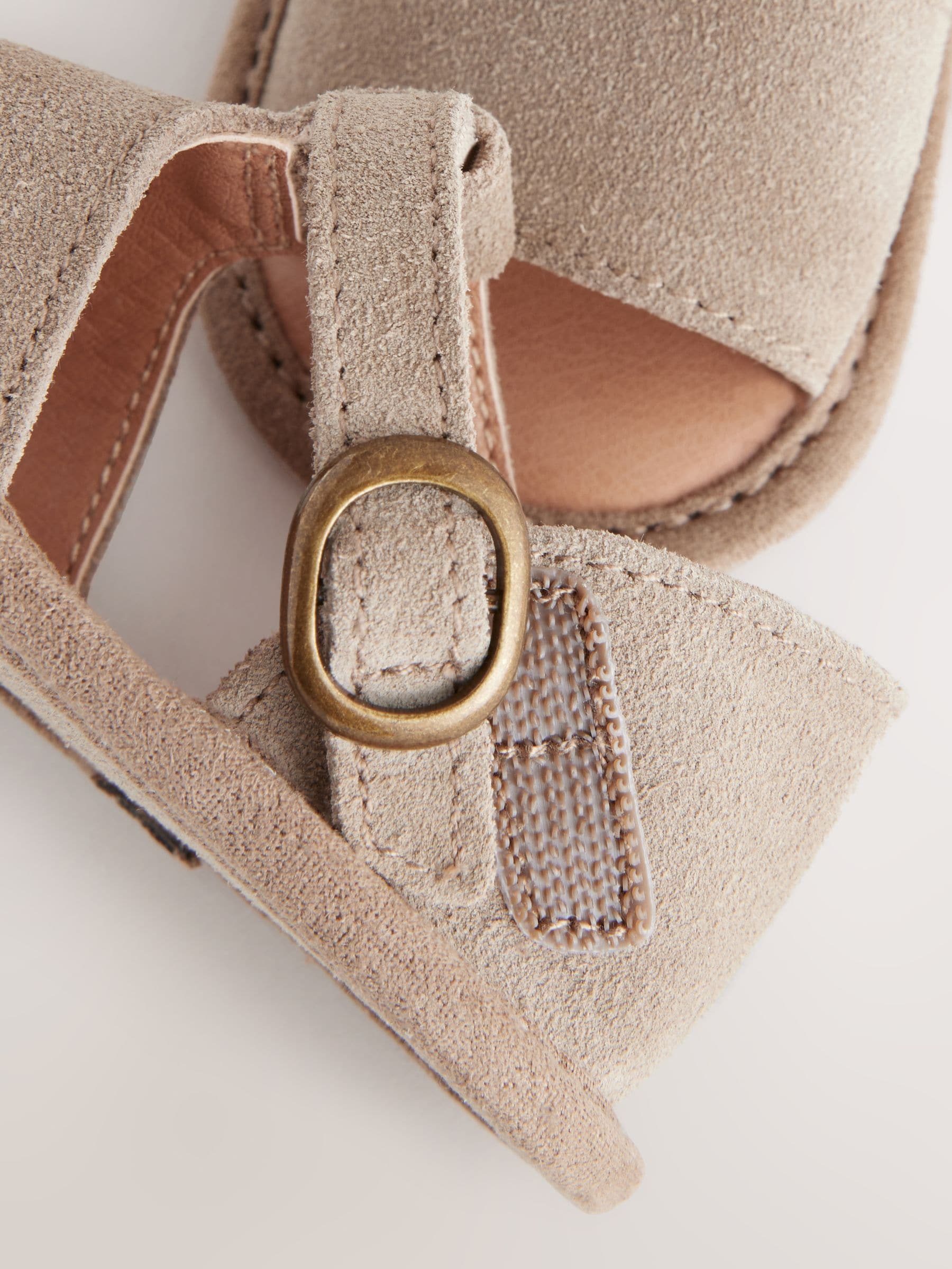 Neutral Leather Baby Sandals (0-2mths)