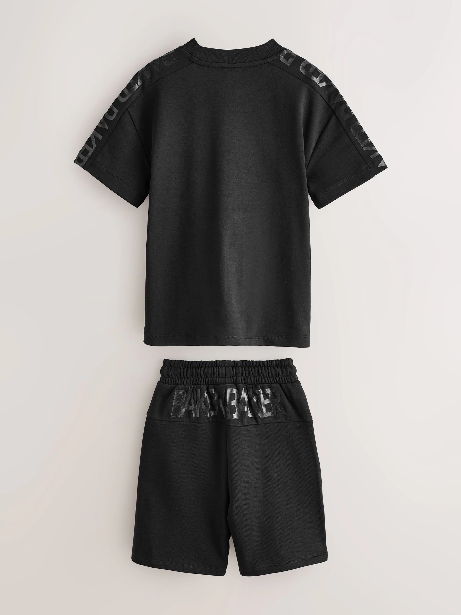 Baker by Ted Baker Oversized Black T-Shirt and Shorts Set