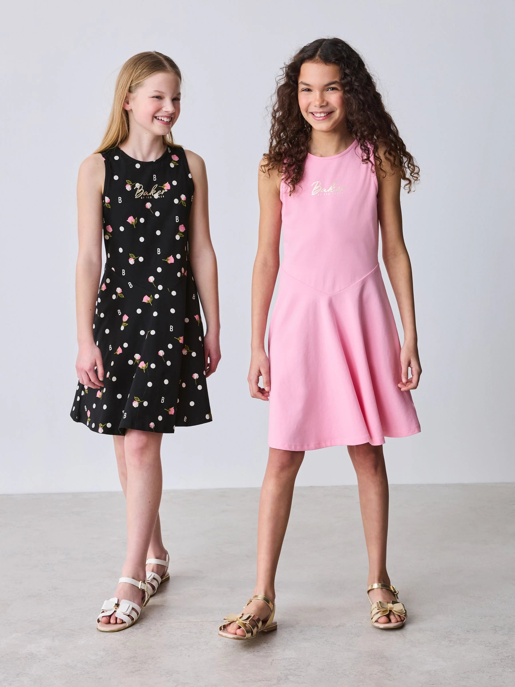 Baker by Ted Baker Polka Dot Printed Jersey Dresses 2 Pack