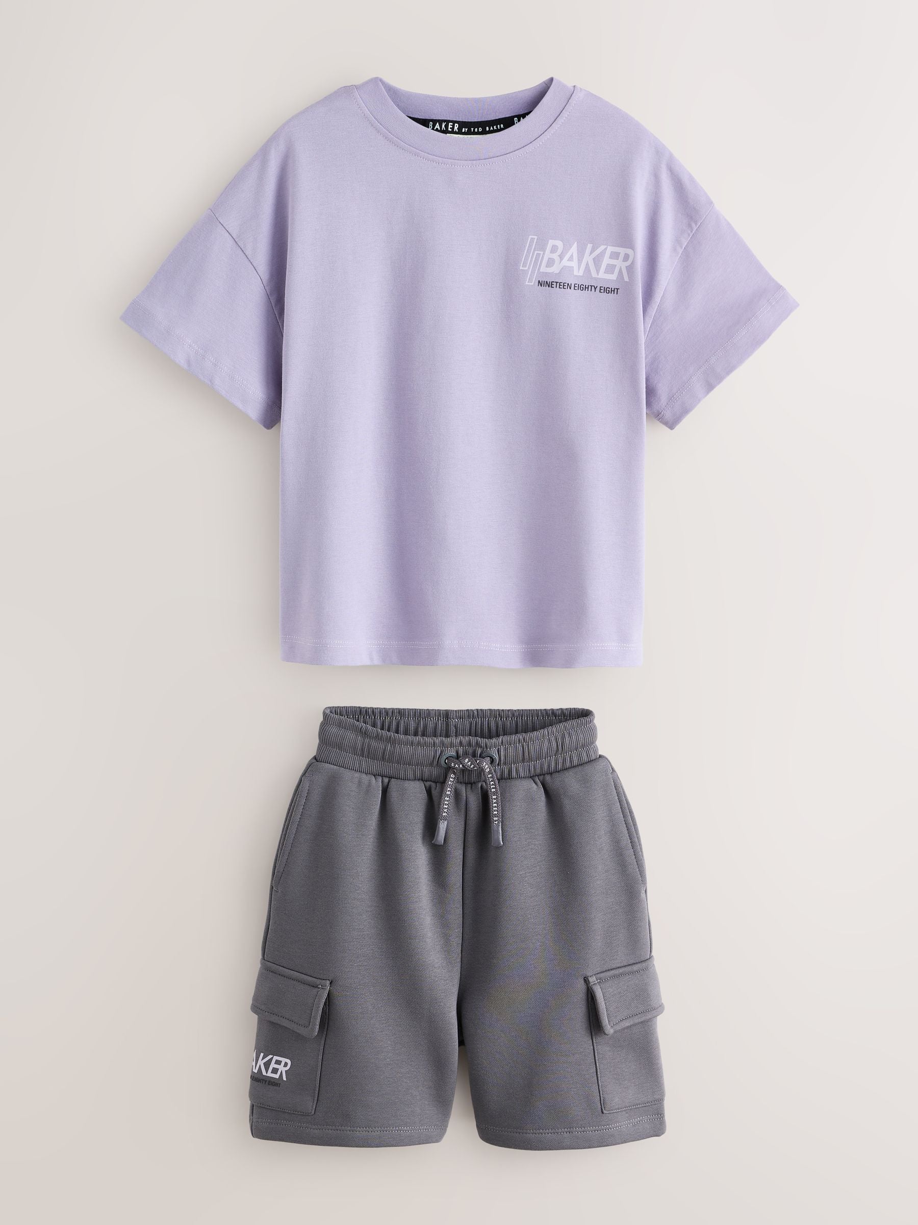 Baker by Ted Baker Oversized Graphic T-Shirt and Shorts Set