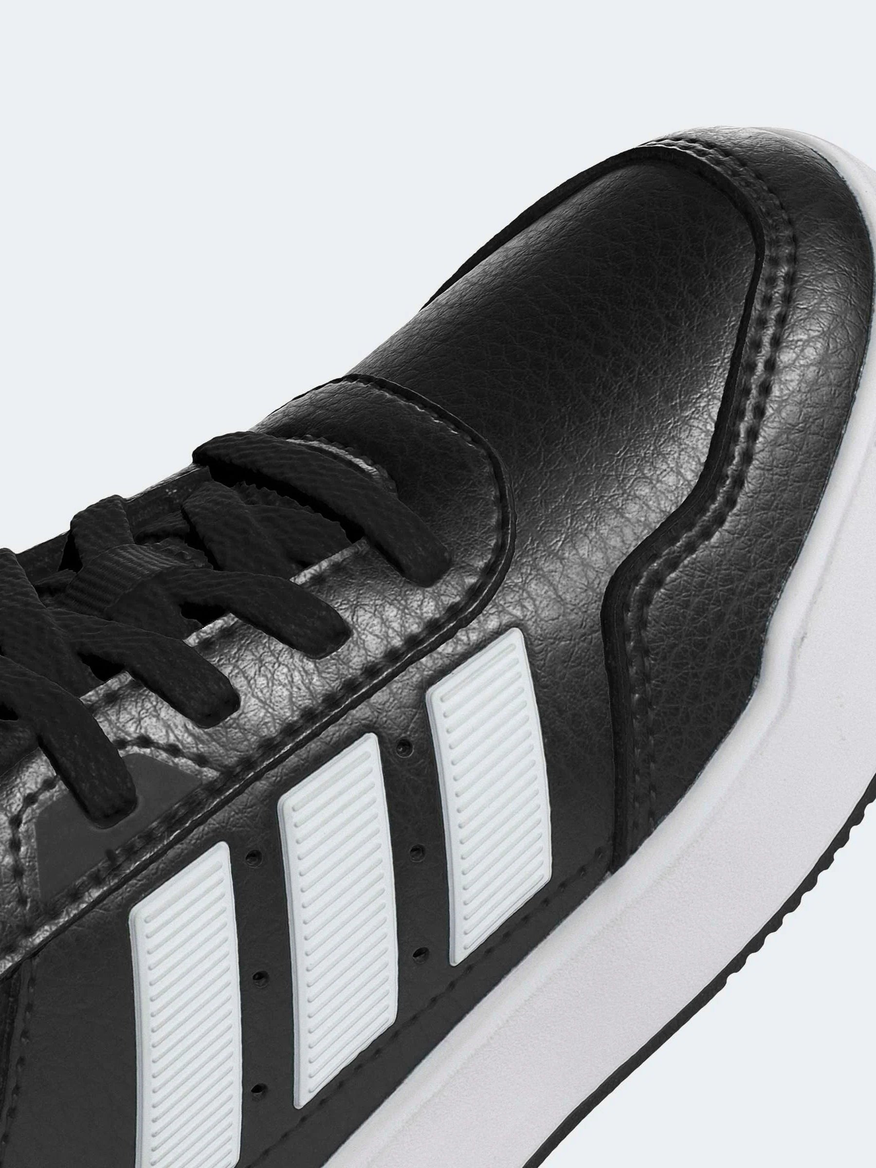 adidas Black Ground/White Hook and Loop Tensaur Sport 3.0 Junior Trainers