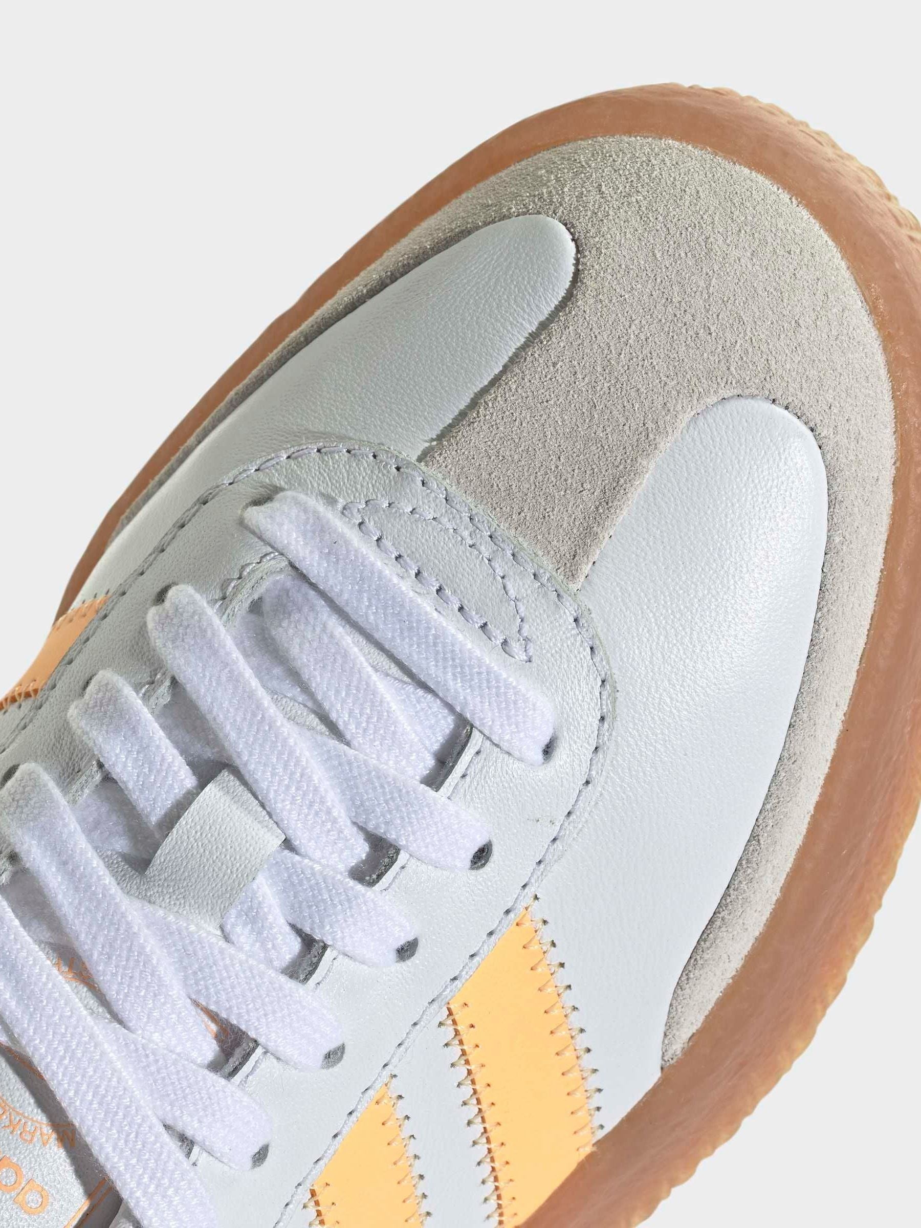 adidas Originals White/Yellow Sambae Junior Trainers