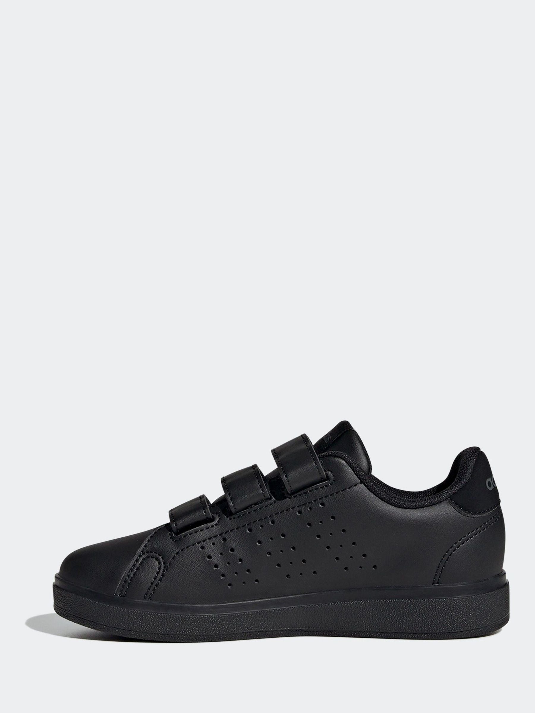 adidas Black Advantage Base 2.0 Hook and Loop Kids Trainers