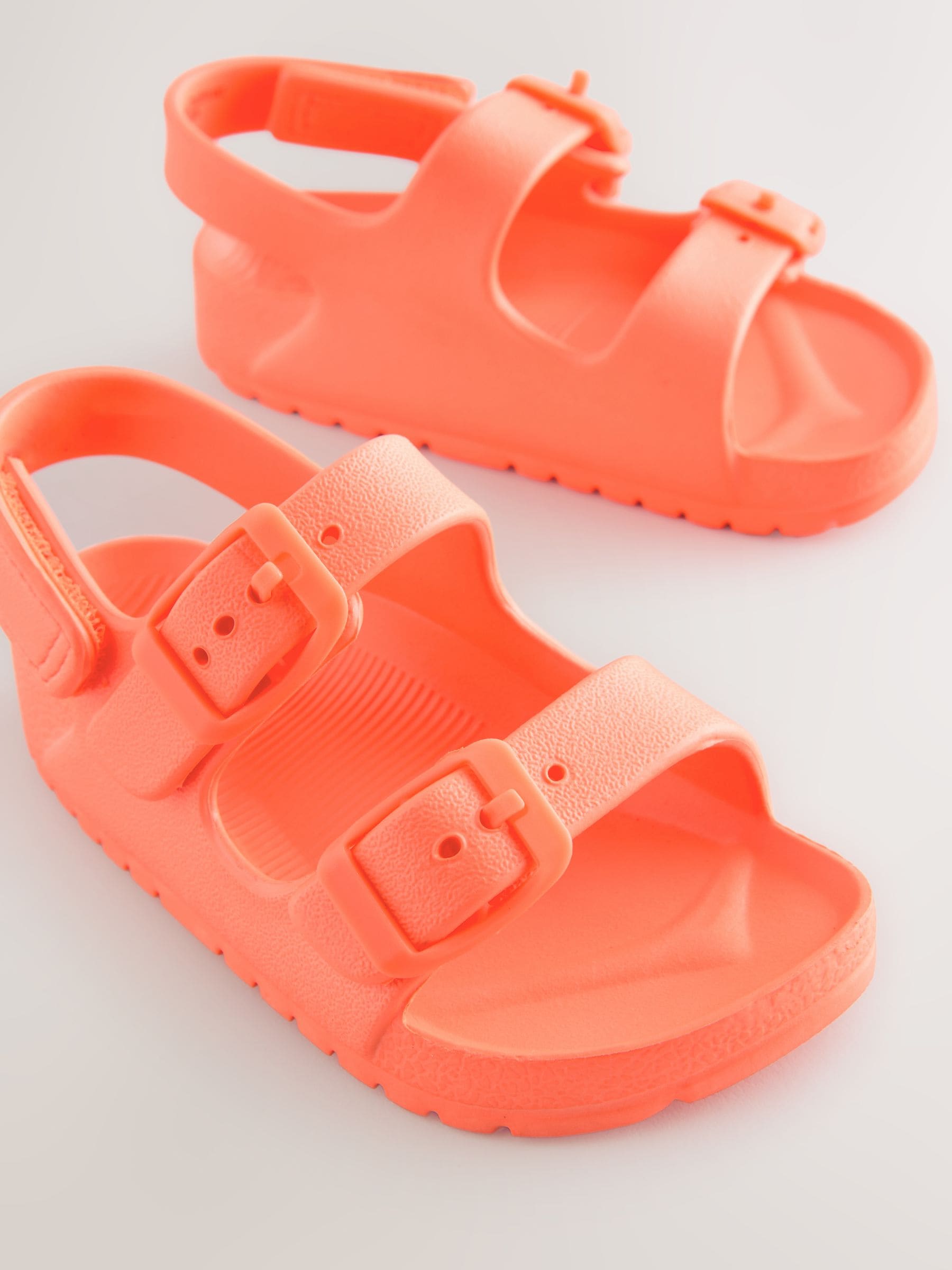 Orange Double Buckle Ankle Strap EVA Sandals