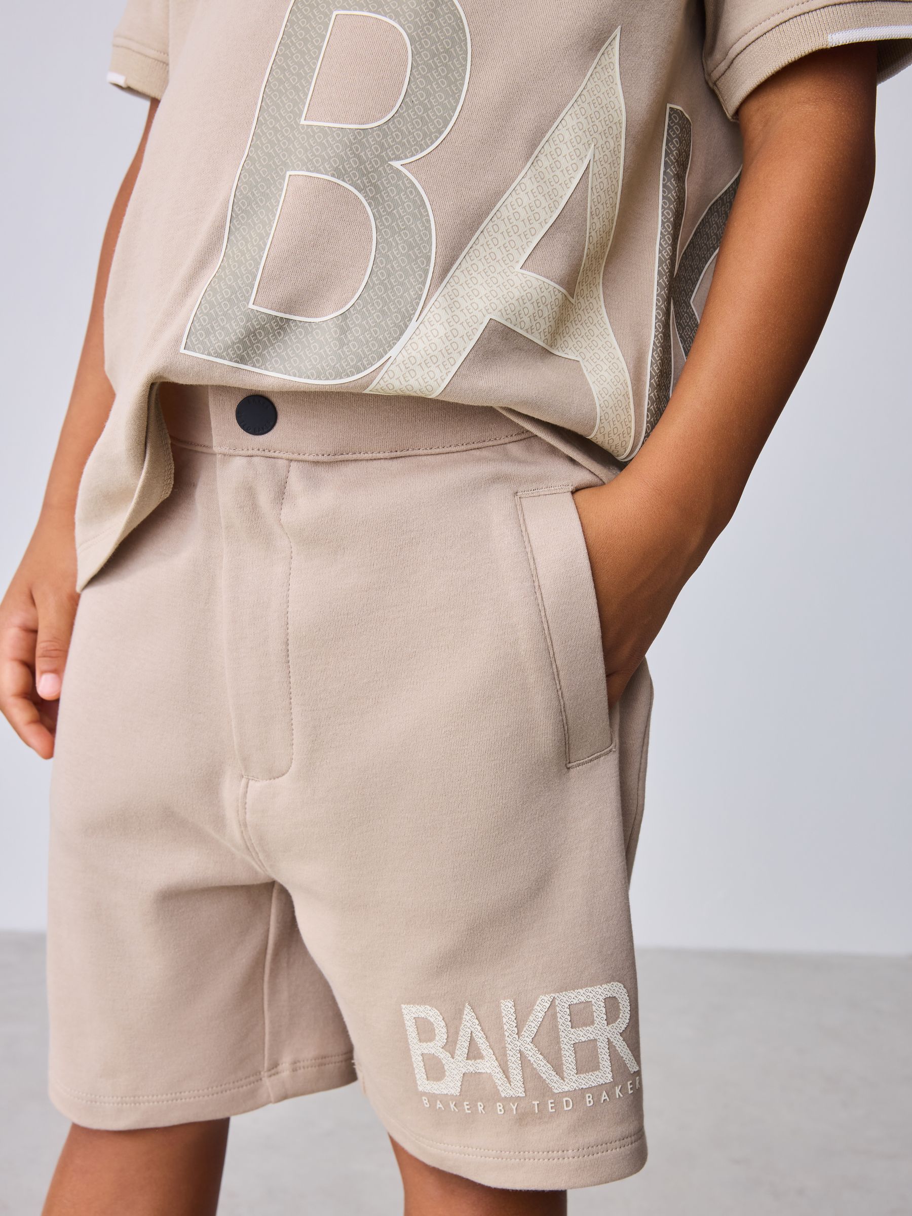 Baker by Ted Baker Stone Graphic Polo Shirt and Shorts Set