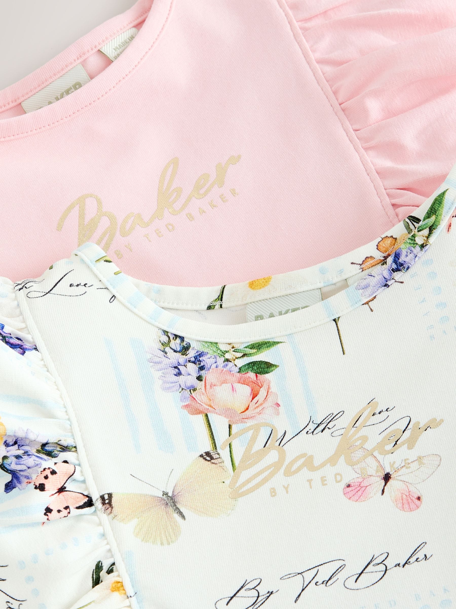 Baker by Ted Baker Printed Ruffle Jersey Dresses 2 Pack