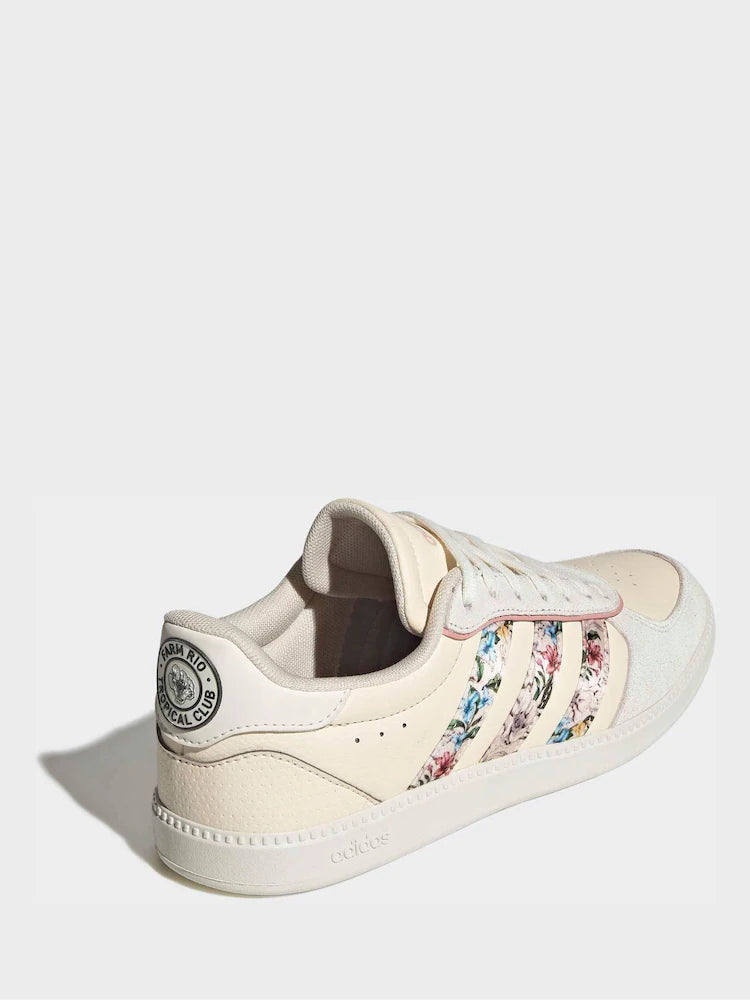 adidas Cream/Floral Breaknet Sleek Trainers