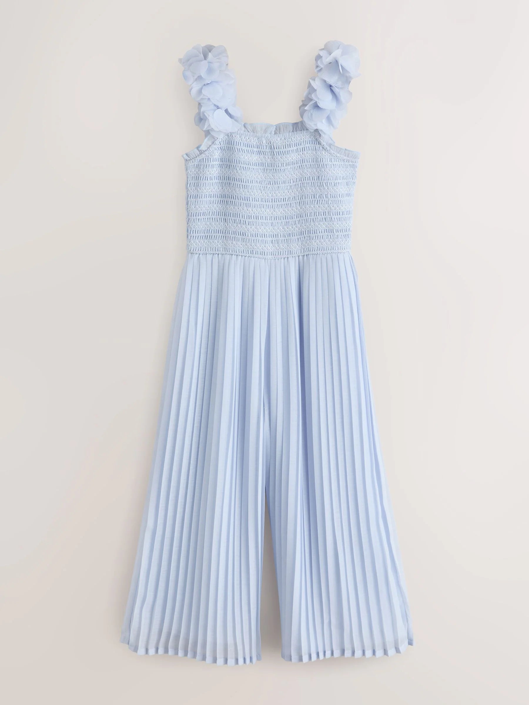 Baker by Ted Baker 3D Floral Strappy Pleated Wide Leg Jumpsuit