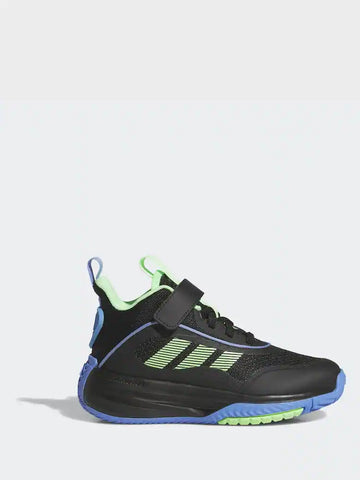 adidas Black/Green Ownthegame 3.0 Kids Trainers