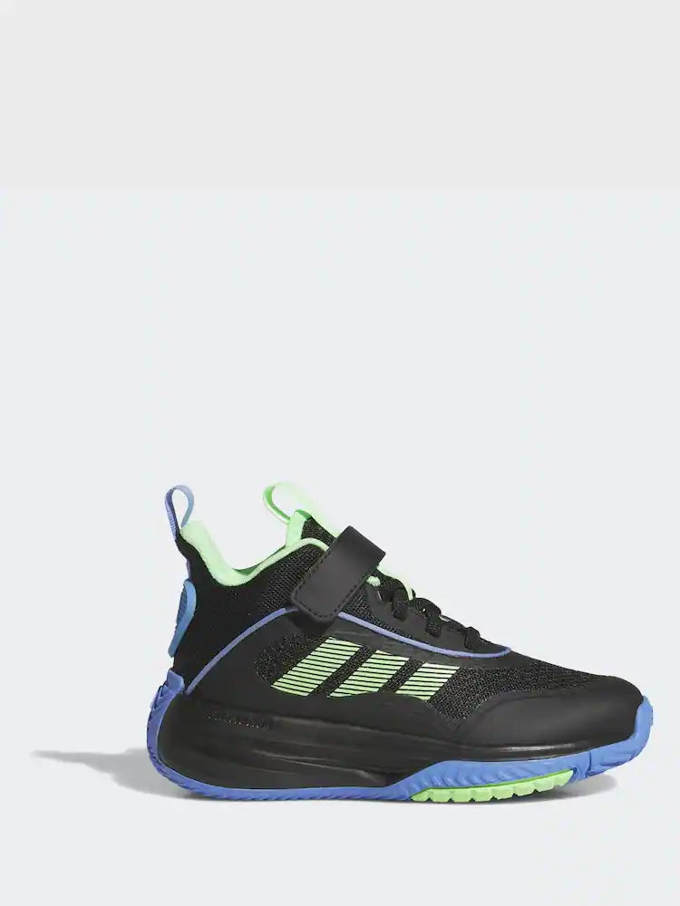 adidas Black/Green Ownthegame 3.0 Kids Trainers