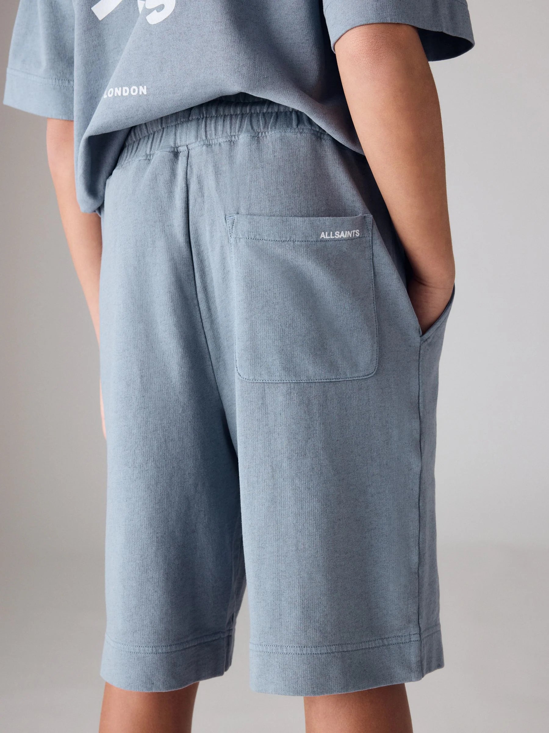 smALLSAINTS Blue Tierra T-Shirt and Sweat Shorts Set