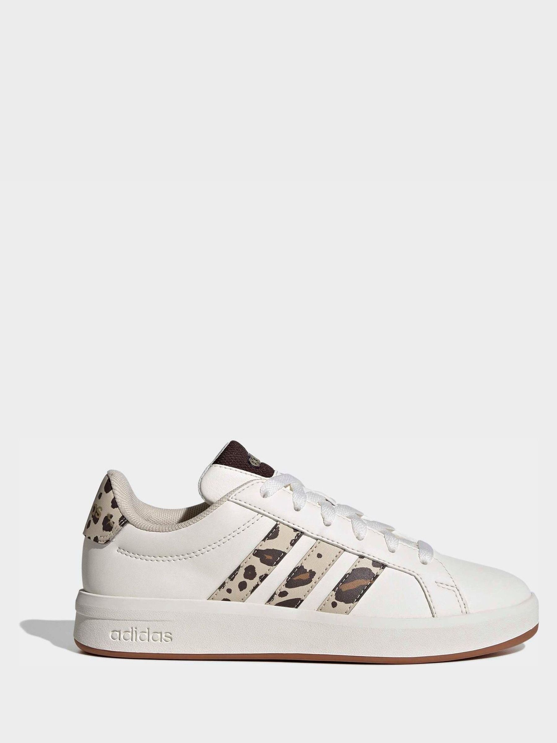adidas White Grand Court 3.0 Junior Trainers