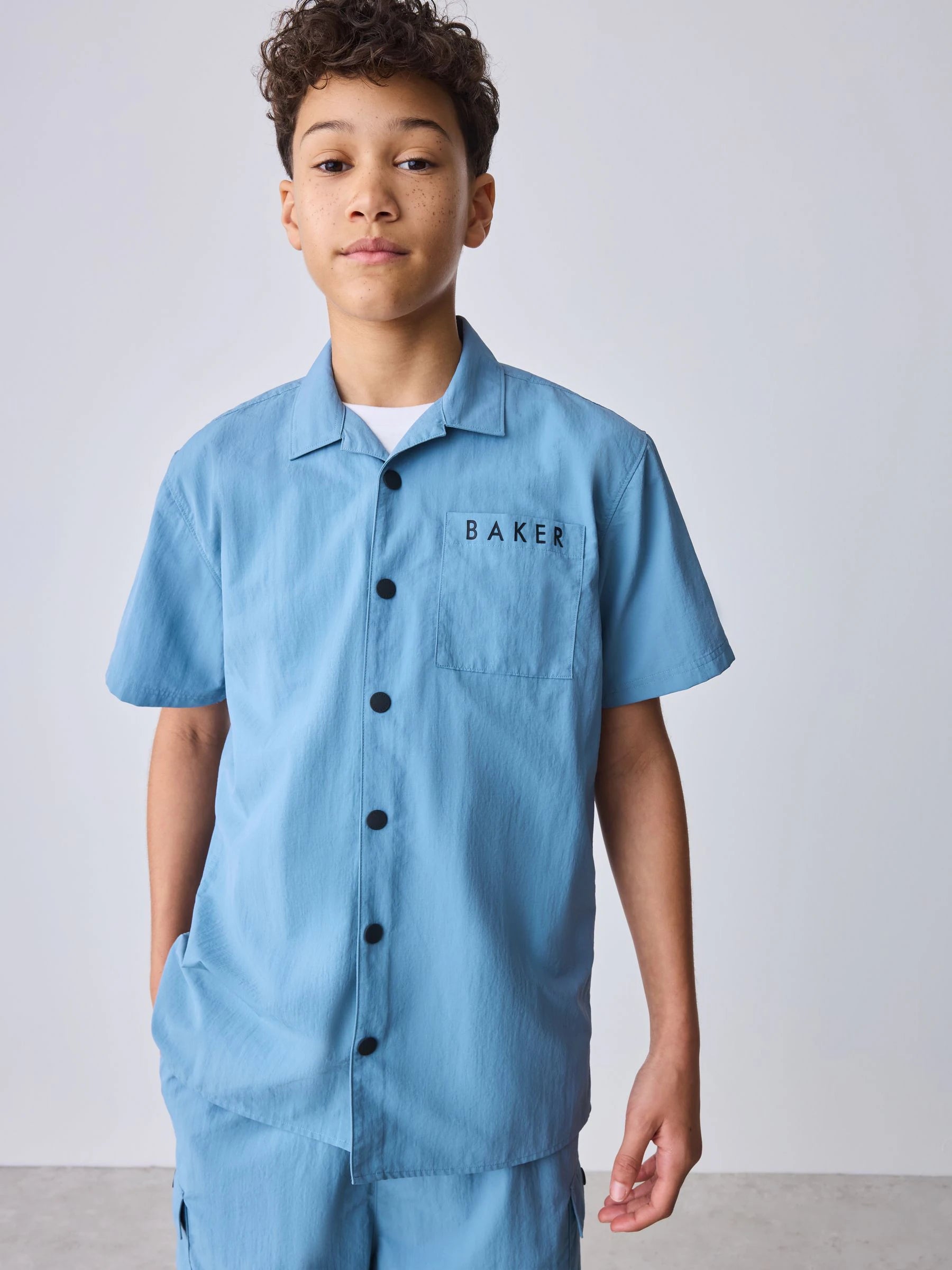 Baker by Ted Baker Blue Shirt, T-Shirt and Shorts Set