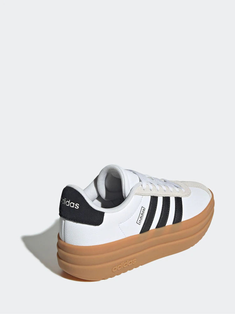adidas White VL Court Bold Lace Junior Trainers