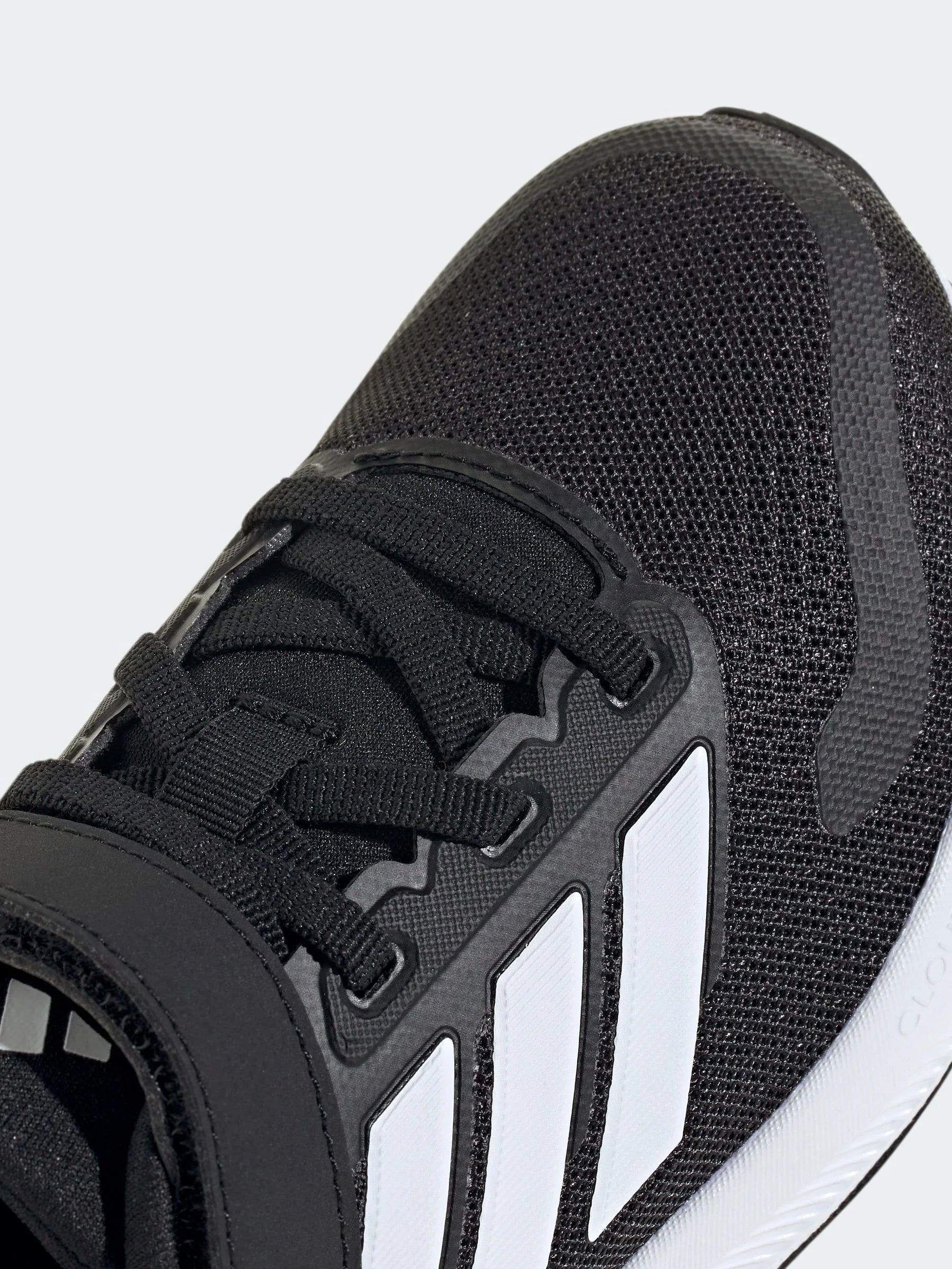 adidas Black/White Runfalcon 5 Elastic Lace Running Kids Trainers
