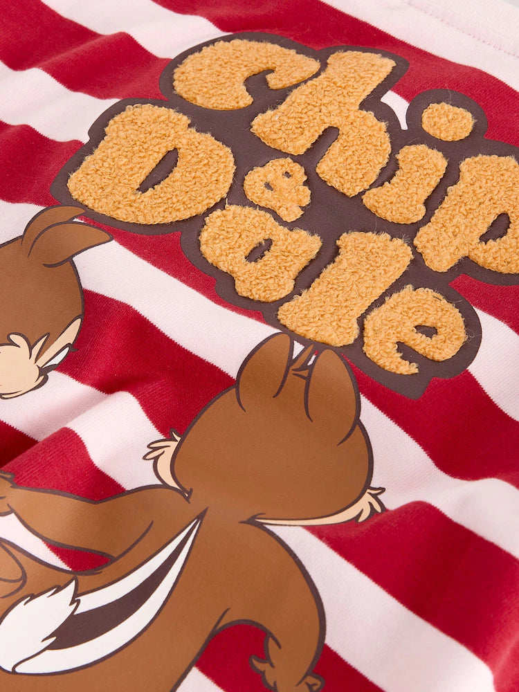Red Pink Stripe Disney Chip and Dale Shorts Set (3mths-7yrs)