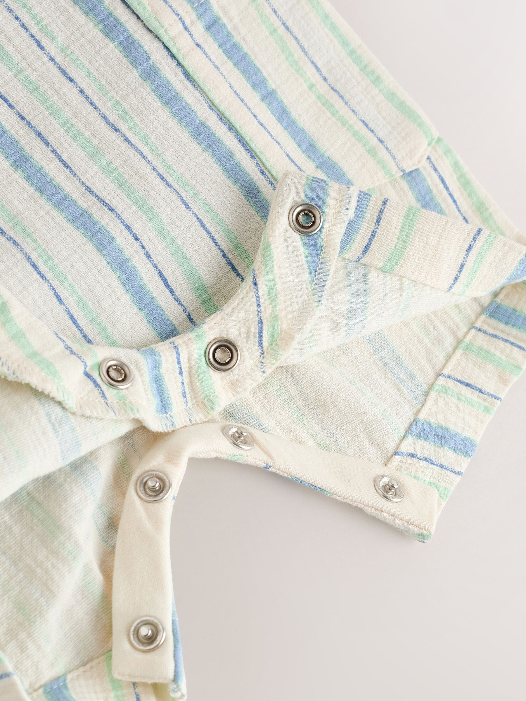 Blue Stripe Woven Dungaree and Bodysuit Set (0mths-2yrs)