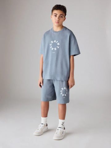 smALLSAINTS Blue Tierra T-Shirt and Sweat Shorts Set