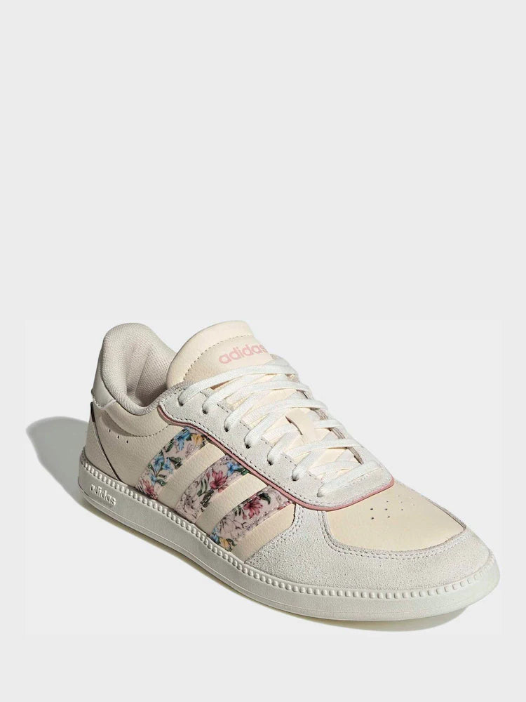 adidas Cream/Floral Breaknet Sleek Trainers