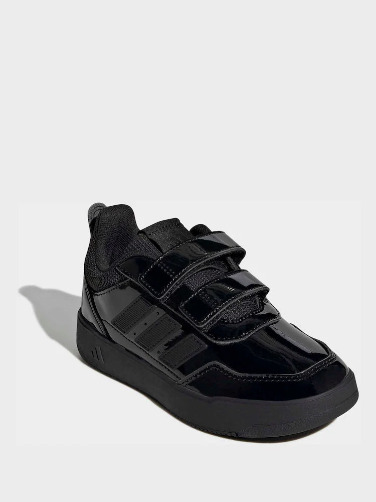 adidas Patent Black Hook and Loop Tensaur Sport 3.0 Junior Trainers