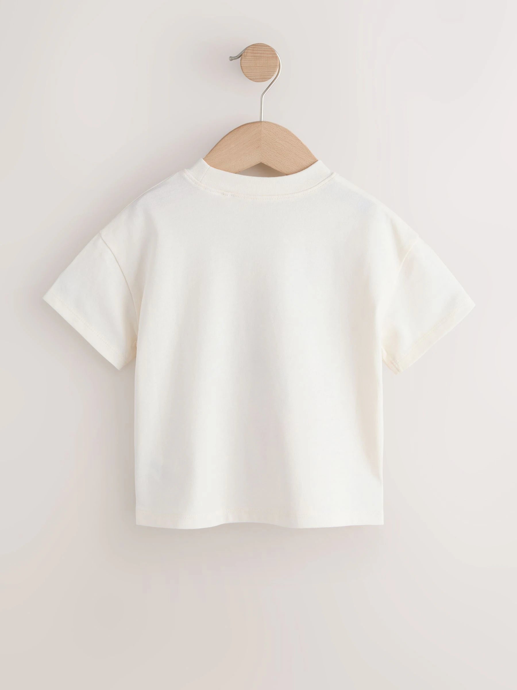 Ecru White Horse Short Sleeve T-Shirt (3mths-7yrs)