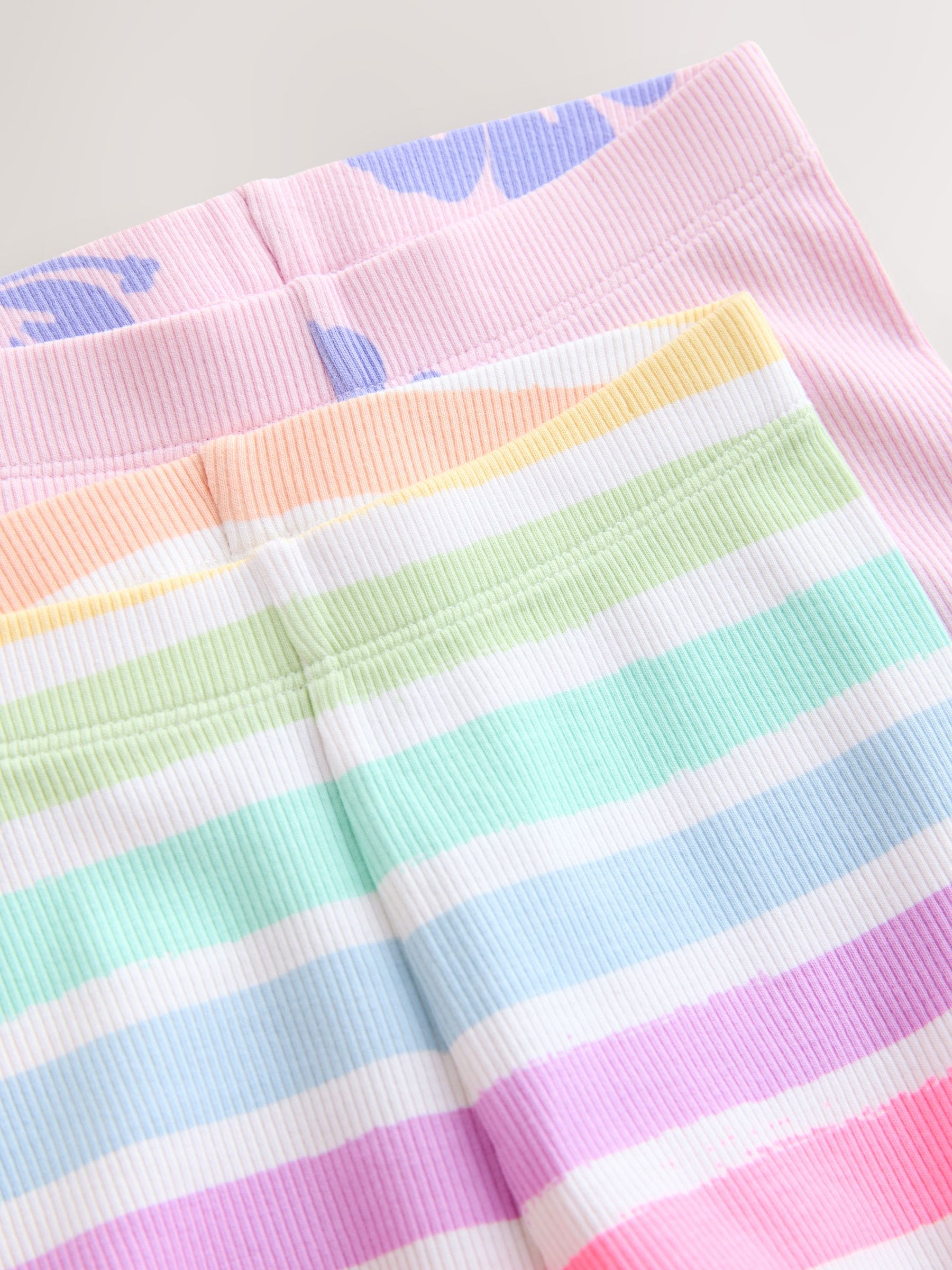 Pink/Cream Top & Cycle Shorts Set 2 Pack (3mths-7yrs)