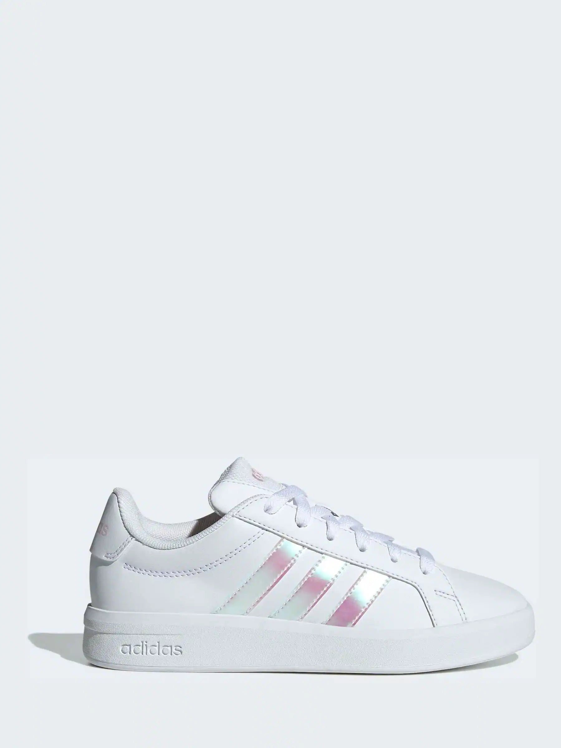 adidas White Grand Court 3.0 Junior Trainers
