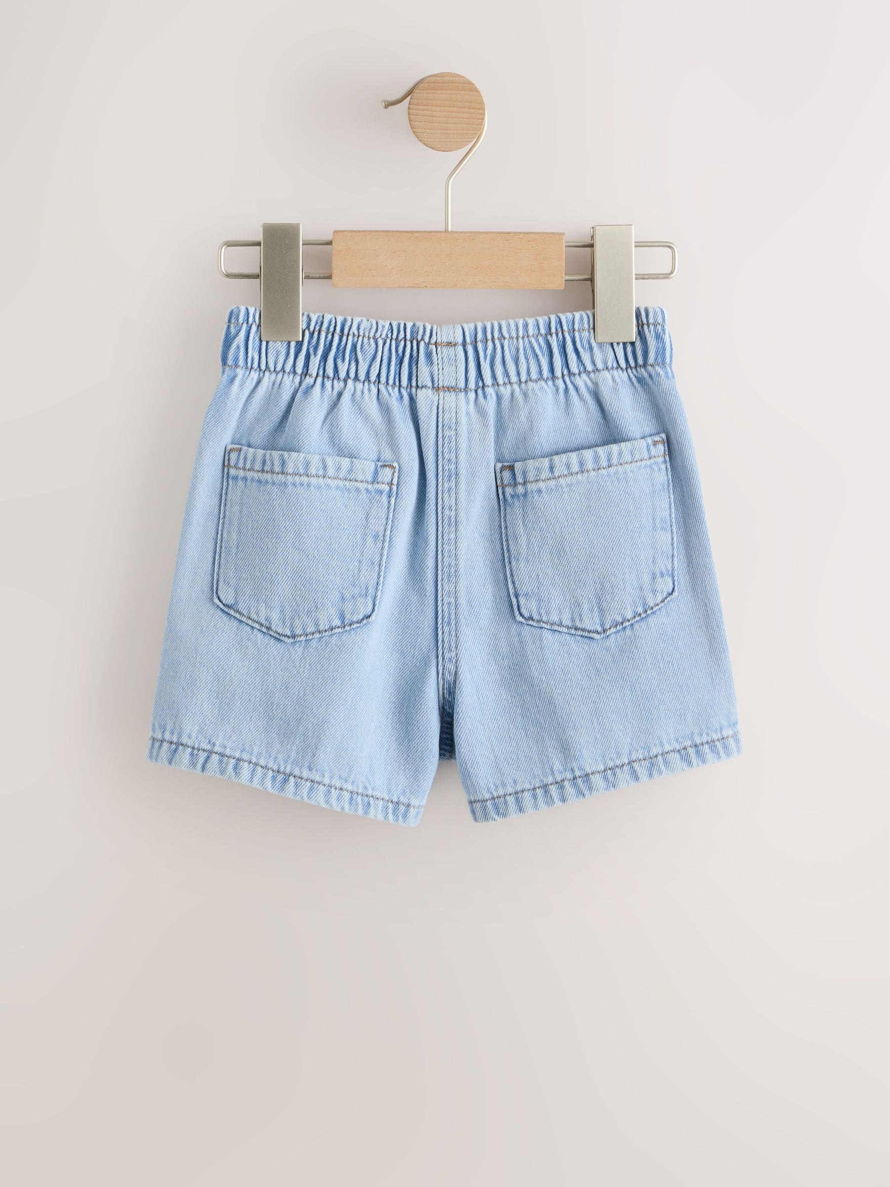 Light Blue Pull On Denim Shorts (3mths-10yrs)