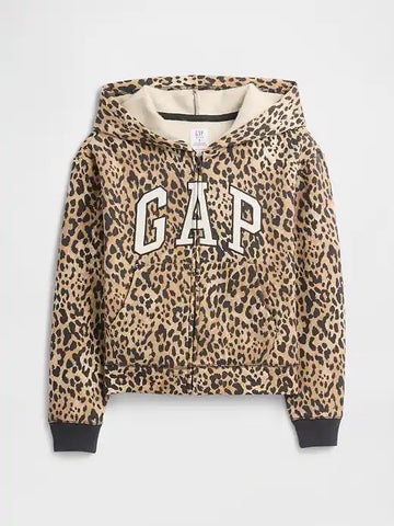 Kids Relaxed Gap Logo Print Zip Hoodie