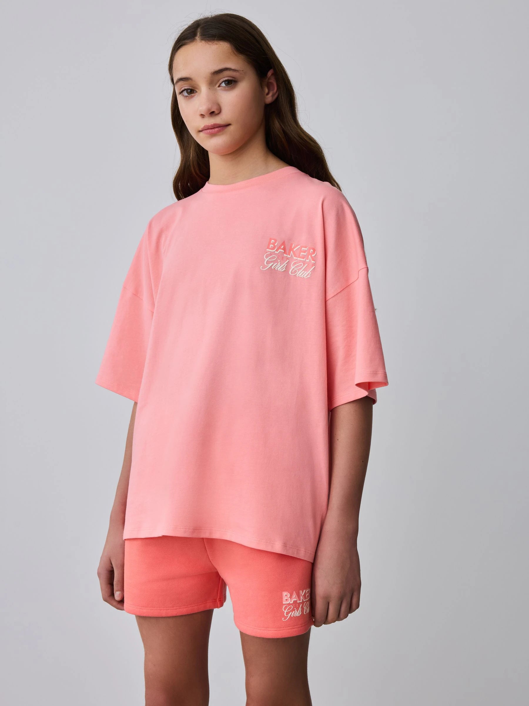 Baker by Ted Baker 2 Piece Oversized Tonal Graphic T-Shirt & Shorts Set