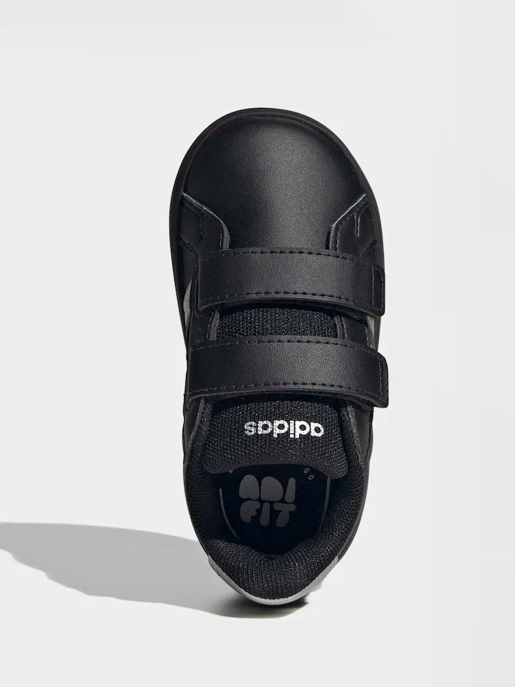adidas Black/Silver Grand Court 3.0 Infant Trainers