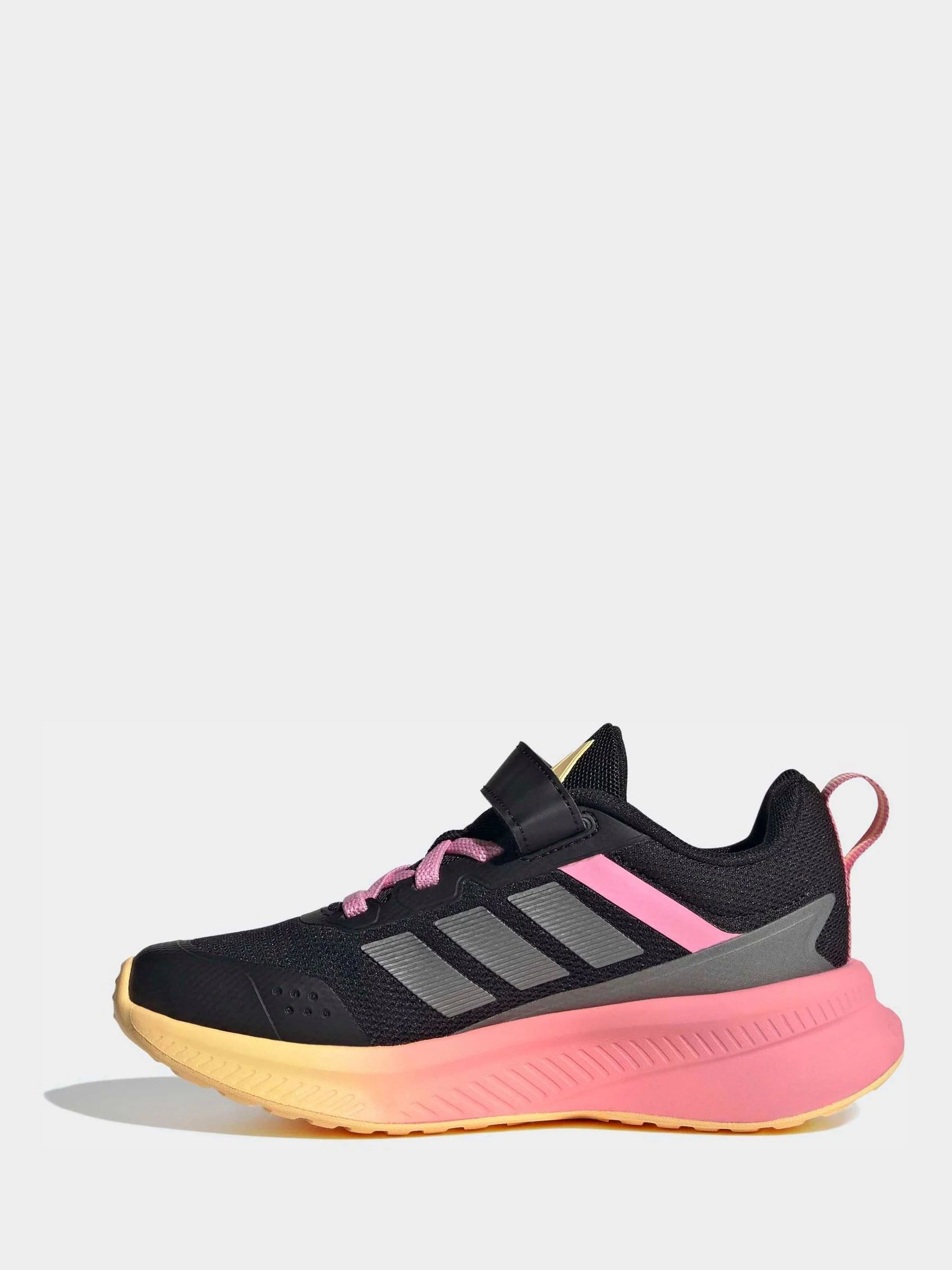 adidas Black/Pink Fortarun 4.0 Hook and Loop Kids Trainers