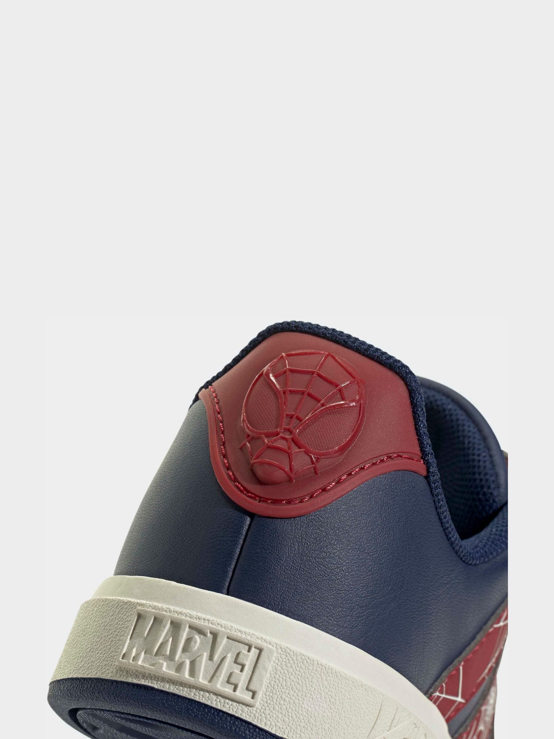 adidas Blue Marvel Spiderman Grand Court Kids Trainers
