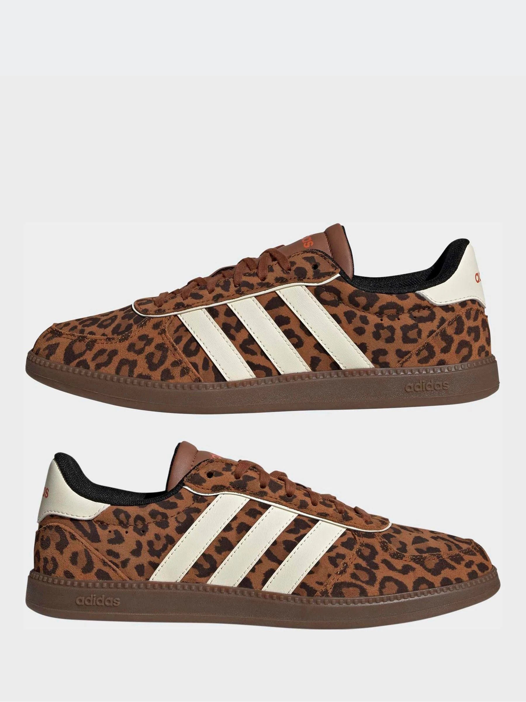 adidas Leopard Print/White Breaknet Sleek Trainers