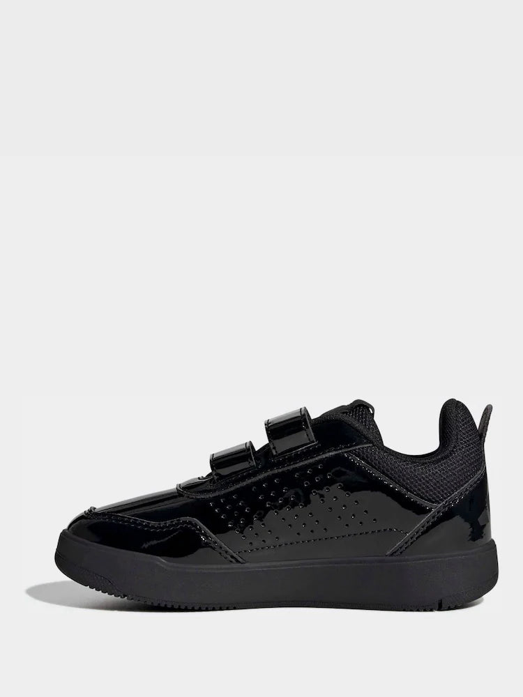 adidas Patent Black Hook and Loop Tensaur Sport 3.0 Junior Trainers