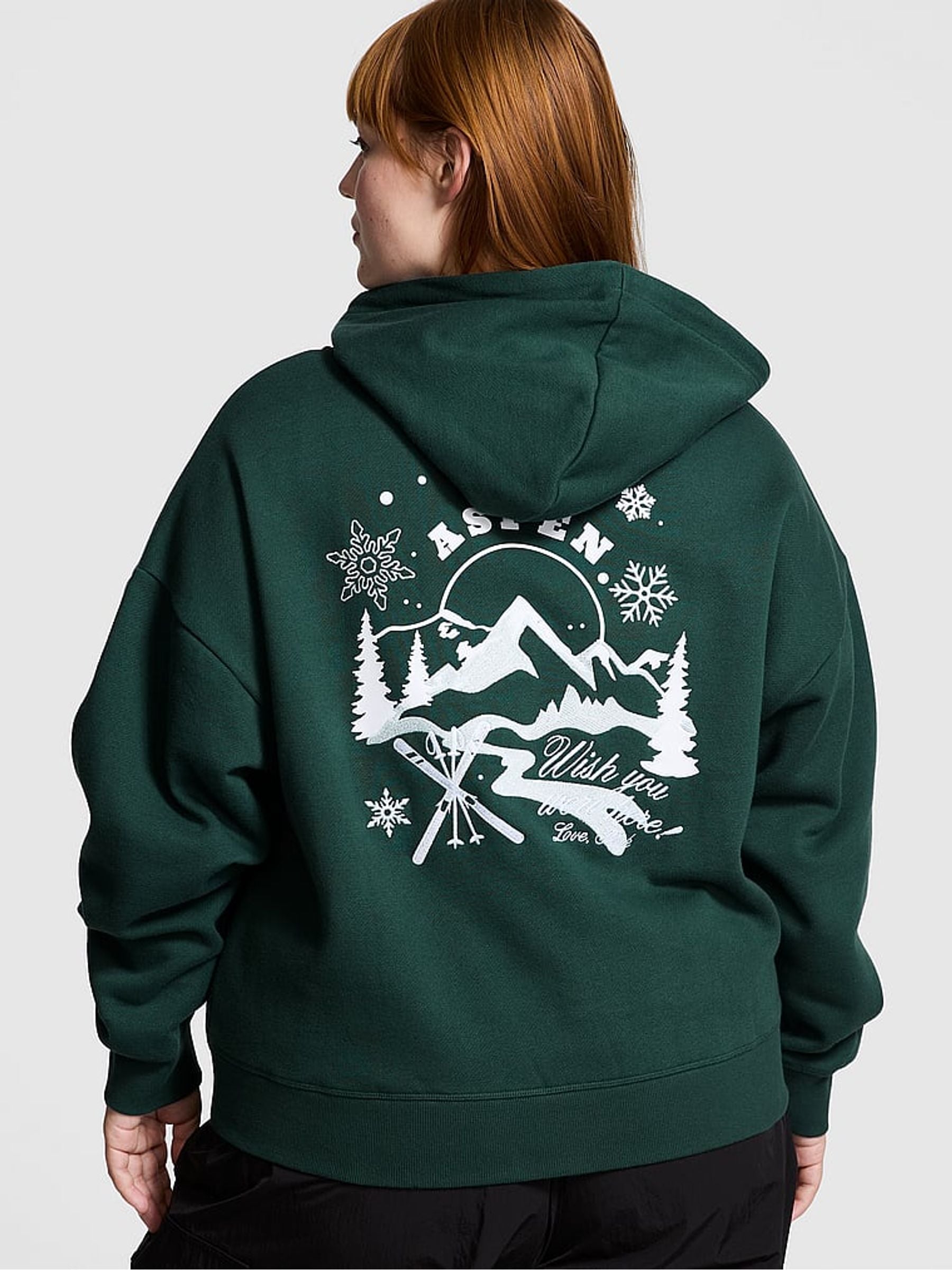 Deep Forest Green Zip Up Fleece Hoodie