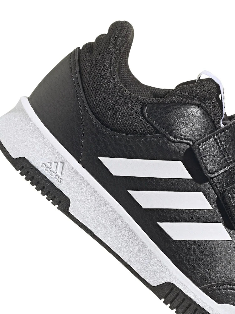 adidas Black/White Hook and Loop Tensaur Kids Trainers