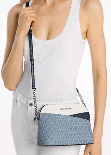 Michael Kors JET SET Travel Medium Color-Block Signature Logo Crossbody & Wallet