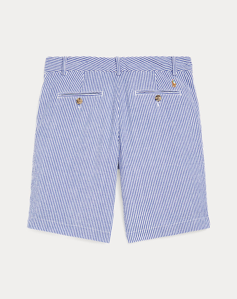 Stretch Cotton Seersucker Short