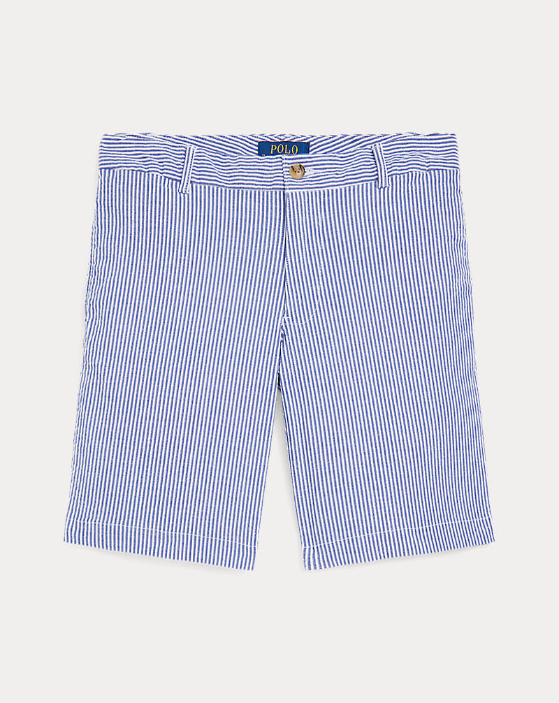 Stretch Cotton Seersucker Short