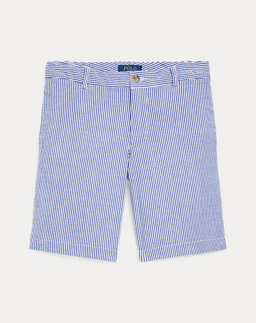 Stretch Cotton Seersucker Short