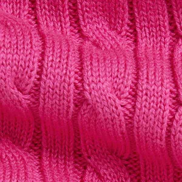 Cable-Knit Cotton Polo Sweater Dress
