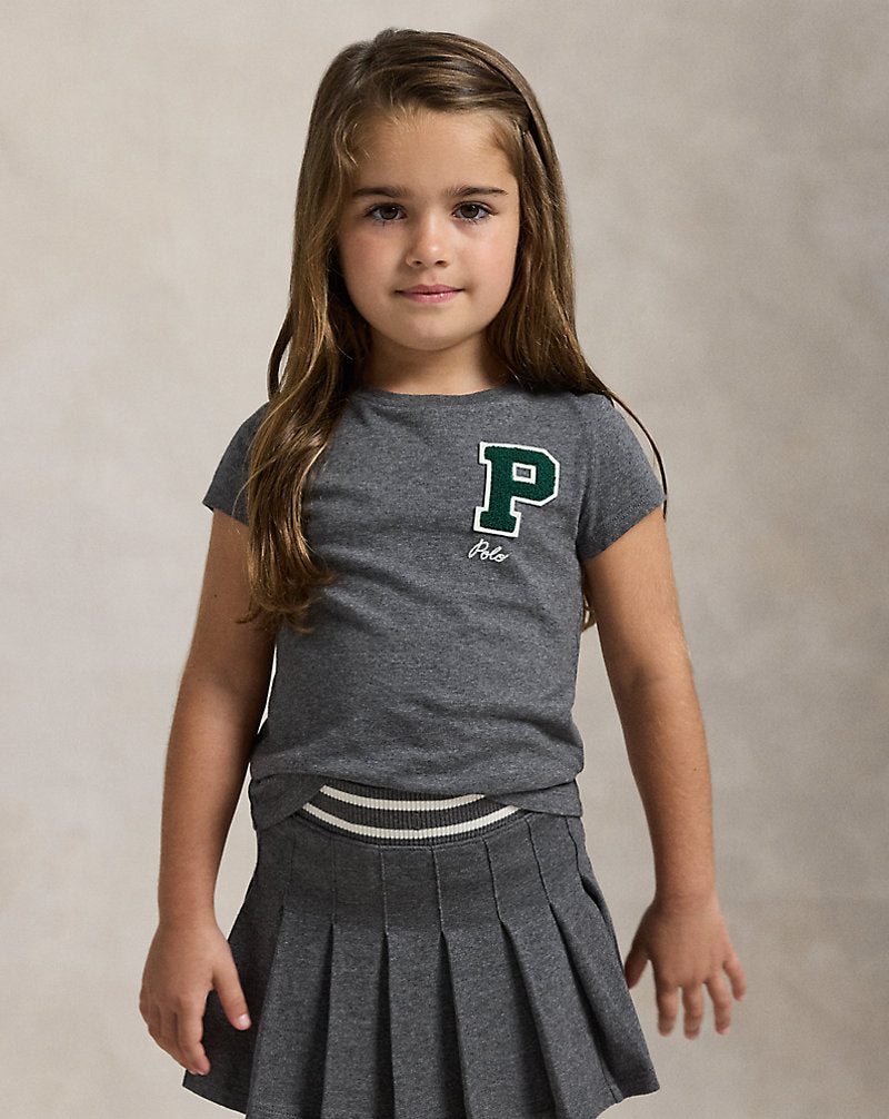 Cotton Jersey Letterman Tee