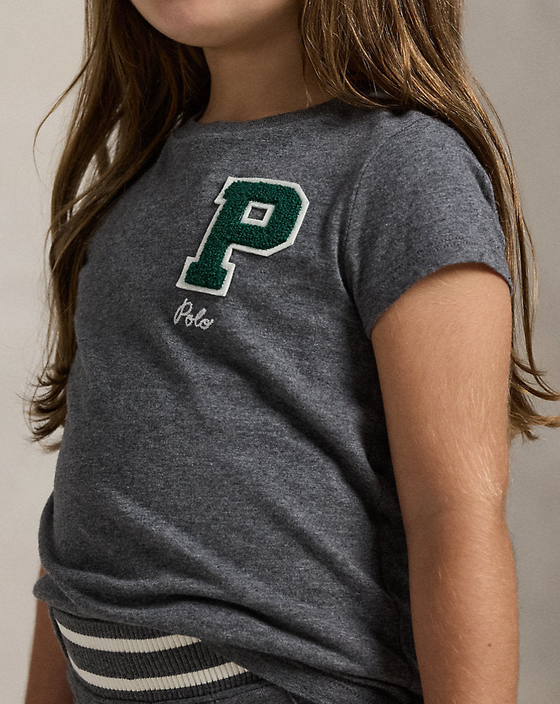 Cotton Jersey Letterman Tee