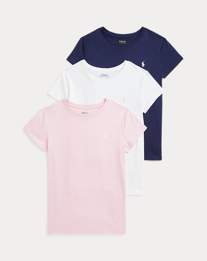 Cotton Jersey Crewneck Tee 3-Pack