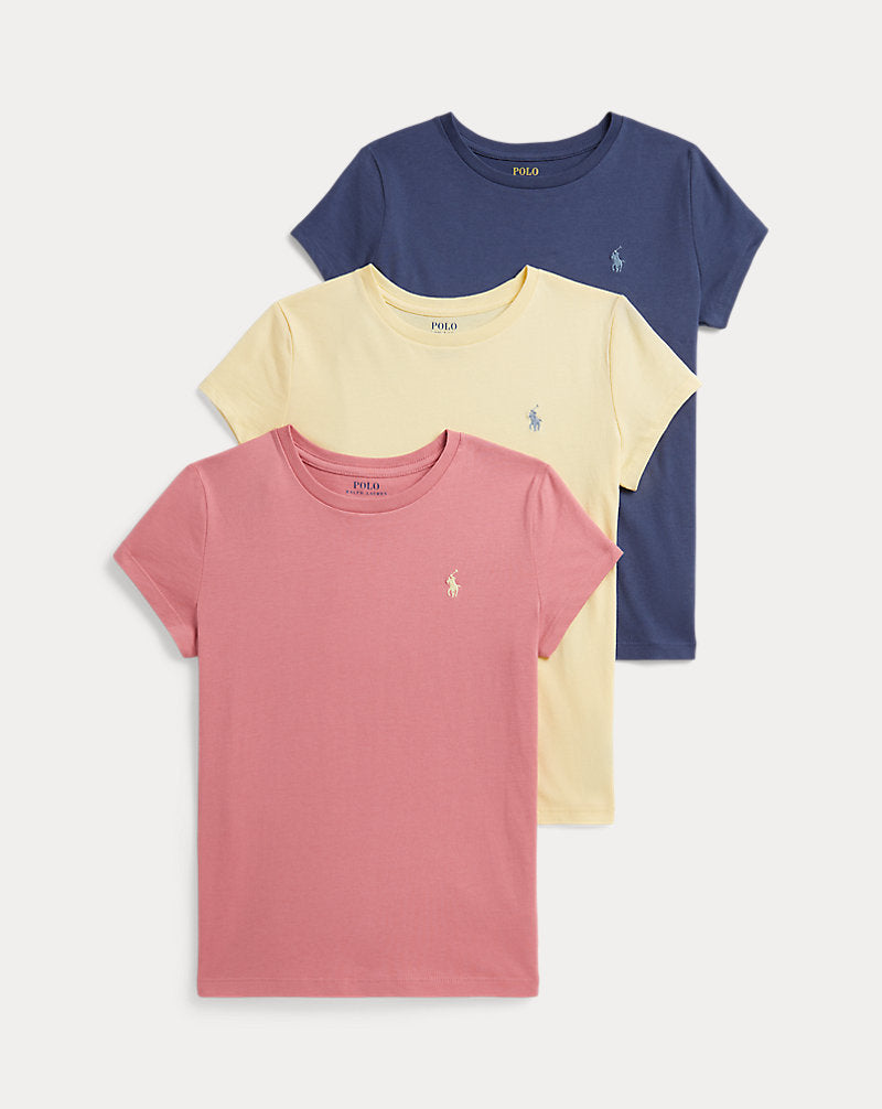 Cotton Jersey Crewneck Tee 3-Pack