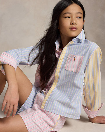 Striped Cotton Oxford Boxy Fun Shirt