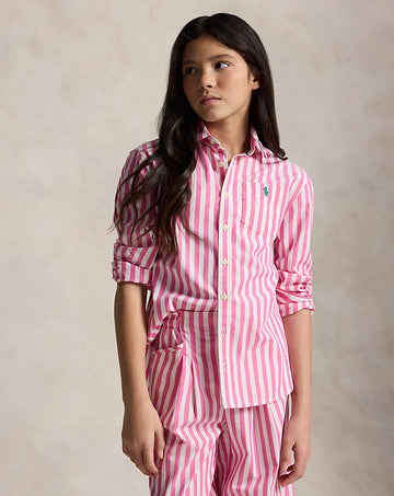 Striped Cotton Poplin Boxy Shirt