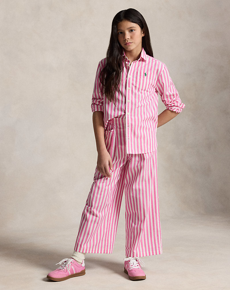 Striped Cotton Poplin Boxy Shirt
